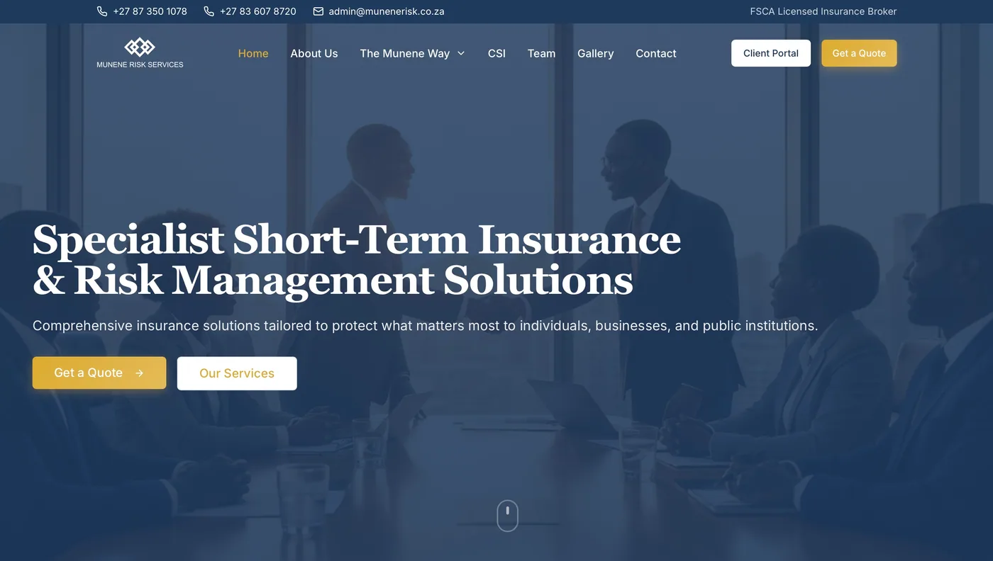 Corporate Web Platform — interface